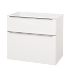 Mereo Mailo, koupelnová skříňka 80cm, bílá, elox AL madlo CN511SN