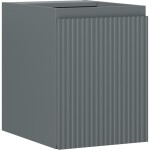 MEXEN/S - Rivel koupelnová skříňka pod umyvadlo 35, 1 dvířka, reliéf, grafit mat 91A21-03547-1-BF66