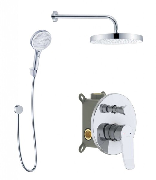 Kielle - Nefia Baterie pod omítku pro 2 spotřebiče, s příslušenstvím a s tělesem, chrom 20627SP10