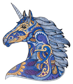 Dřevěné puzzle - Jednorožec