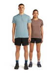 ICEBREAKER Mens Mer 125 Cool-Lite Speed SS Quarter Zip, Flint Blue velikost: M