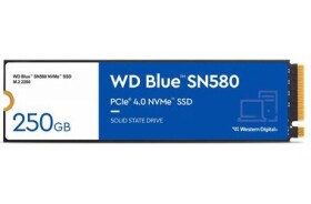 WD Blue SN580 250GB / M.2 SSD 2280 / PCIe Gen4 x4 / TLC / R: 4000 MBps / W: 2000 MBps / 5y (WDS250G3B0E)