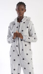 Dámský overal Puntík Šedá vzor - Vienetta šedá s puntíkem M