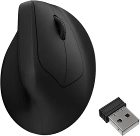 Keychron M5 černá / Vertikální bezdrátová myš / optická / 30000 DPI / 8000 Hz / 2.4 GHz / BT 5.3 (M5-A23)