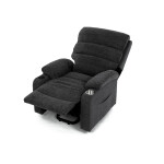 Polohovací křeslo, elektrické kabelové ovládání, šedá, látka, TV-S8348 GREY2
