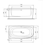 IDEAL STANDARD - Dea Vana 150x75 cm, levá, bílá T546701