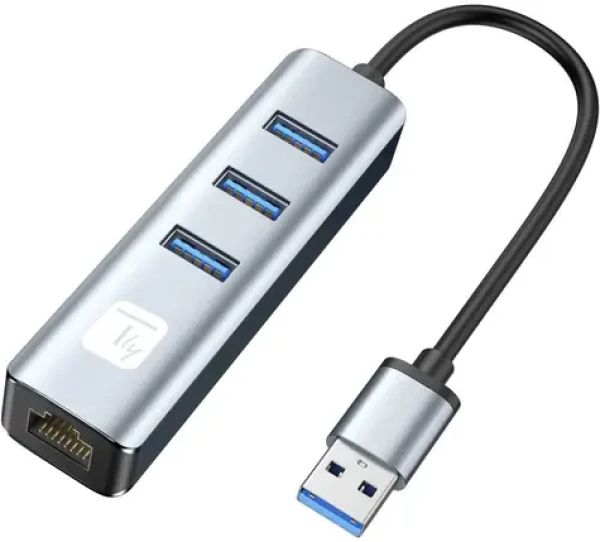Techly iDATA USB 3.0 - RJ45 / Adaptér / USB 3.2 Gen 1 / RJ-45 Ethernet / hliníkové tělo (TLY_366907)