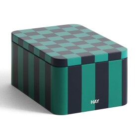 HAY Plechová dóza Tin Small Green/Dark Blue, zelená barva, kov