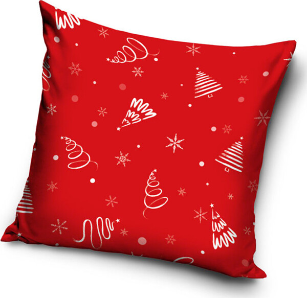 Velurový povlak na polštářek Vločky a Stromečky