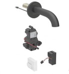 GEBERIT - Piave Elektronický umyvadlový ventil pod omítku, síťové napájení, easy to clean, matná černá 116.261.14.1