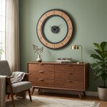DumDekorace Nástěnné hodiny OSLO 75 cm – moderní design s tichým mechanismem