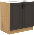 Spodní skříňka pod dřez Stilo 80 ZL 2F BB Barva korpusu: Dub artisan, Barva dvířek: Dust Grey