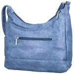 Stylová dámská koženková crossbody kabelka Gianni, džínově modrá