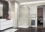 Aquatek - DYNAMIC R14 Sprchová zástěna obdélníková 100x80. chrom satin, varianta levá, výplň sklo - grape DYNAMICR14-139