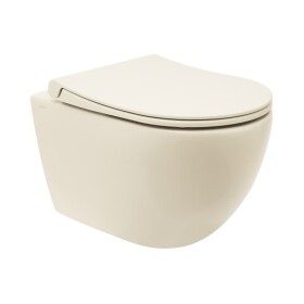 Wc s prkénkem softclose závěsné VitrA S60 taupe mat zadní odpad 7510-020-6319 7510-020-6319