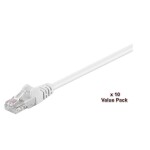 MicroConnect V-UTP5005WVP RJ45 síťové kabely, propojovací kabely 0.5 m bílá 10 ks