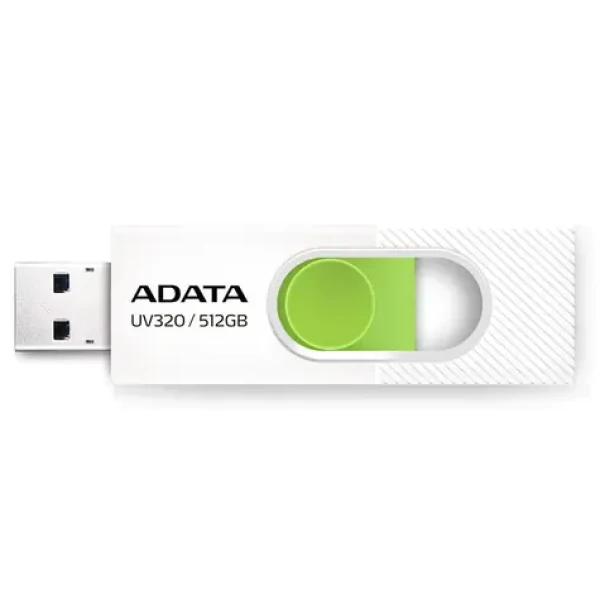 ADATA AUV320 512GB bílá / USB 3.2 / USB-A / čtení až 100 MB/s (AUV320-512G-RWHGN)