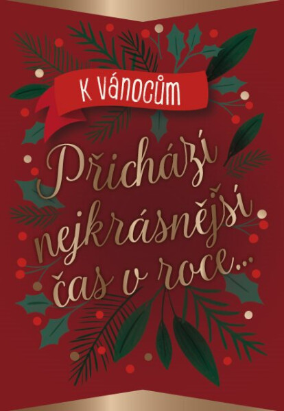 Vínové přání se zlatým textem - Albi