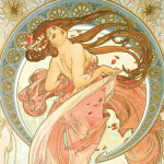 Nástěnný poznámkový kalendář 2026 NOTIQUE - Alfons Mucha, 30 x 30 cm