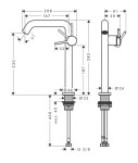HANSGROHE - Tecturis S Umyvadlová baterie, CoolStart, EcoSmart+, kartáčovaný černý chrom 73372340