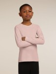 Dětské merino triko dlouhý rukáv ICEBREAKER Kids 200 Oasis LS Crewe, Pink Quartz velikost: 10