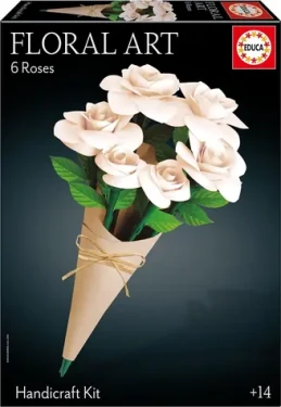 EDUCA 3D puzzle Floral Art Bílé růže