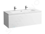 Laufen - Pro S Skříňka s dvojumyvadlem, 1200x530x500 mm, 1 zásuvka, matná bílá H8609684631071