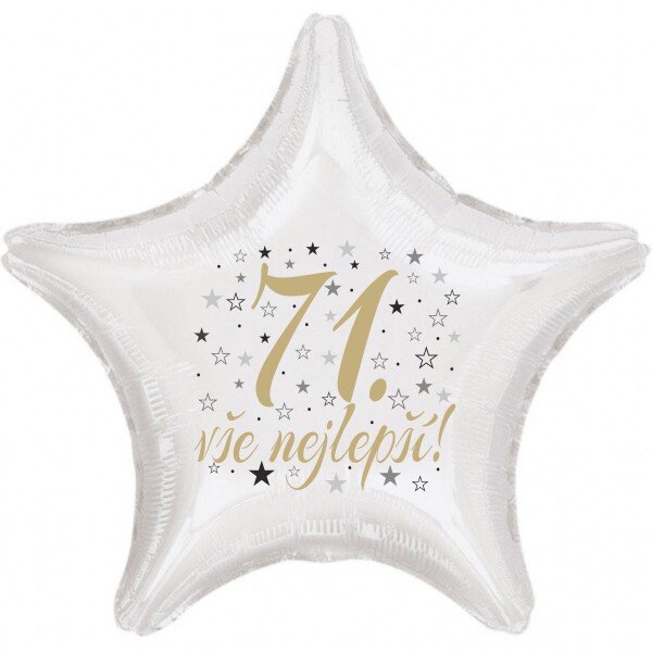 71. narozeniny balónek hvězda Balonky.cz 71. narozeniny balónek hvězda Balonky.cz