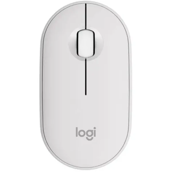 Logitech Pebble Mouse M350S bílá / bezdrátová optická myš / 3 tlačítka / 4000dpi (910-007013)