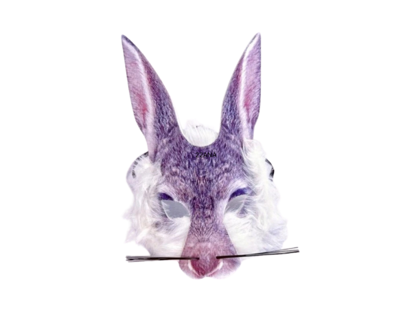 Dovoz Maska zajíc s chlupy - polomaska na gumičku