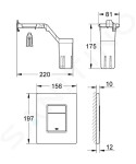 GROHE - Skate Cosmo Ovládací tlačítko Set fresh, chrom 38805000