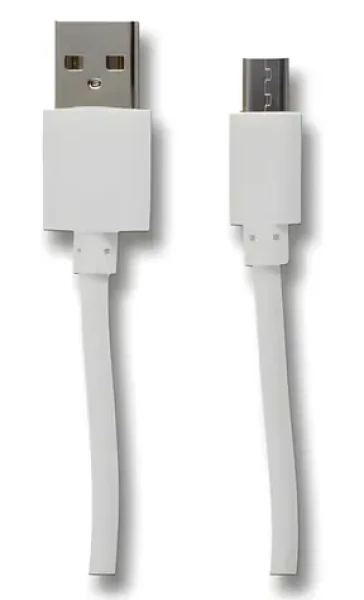 2GO bílá / Datový a nabíjecí kabel / USB-A na Micro-USB / 1 m / nylon (795202)