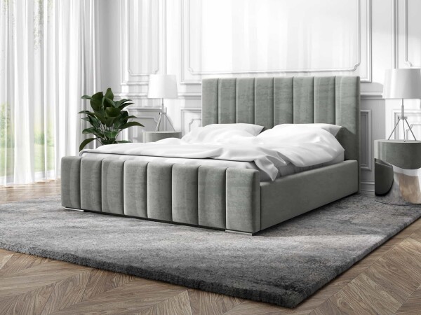 FRONTI Postel MODEL 12 120x200 šedá - MAGIC VELVET 2217