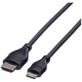 Roline HDMI kabel Zástrčka HDMI-A, Zástrčka HDMI Mini-C 2.00 m černá 11.04.5580 High Speed HDMI s Ethernetem HDMI kabel