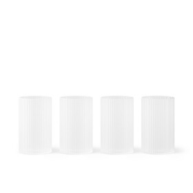 Ferm Living Skleničky Ripple Frosted Verrines 140 ml – set 4 ks, bílá barva, sklo
