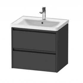 DURAVIT - Ketho.2 Umyvadlová skříňka 55x63x46 cm, 2 zásuvky, grafit mat K25282049490000