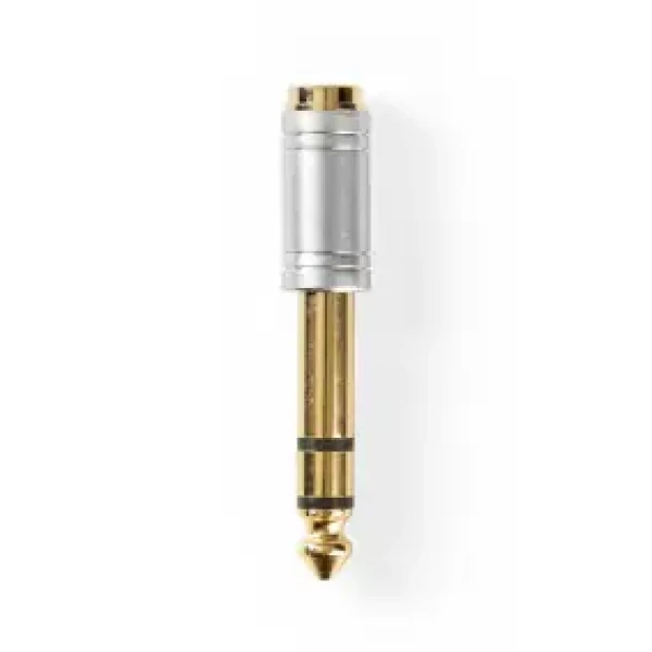 Nedis Stereo audio adaptér jack 6.35 mm (M) - jack 3.5 mm (F) stříbrná / pozlacený (CAGC23930ME)