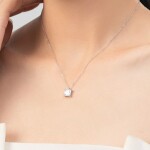 Stříbrný dvojitý náhrdelník Cristy 1 ct MOISSANITE + CERTIFIKÁT, Stříbrná 40 cm + 5 cm (prodloužení) certifikát GRA, hadřík na čištění stříbra, dárková krabička