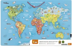 VIGA Puzzle Mapa světa s tabulí