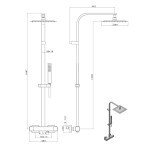 SAPHO - DIMY sprchový sloup s termostatickou baterií, chrom DM322