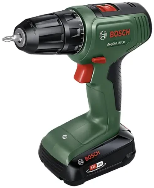BOSCH EasyDrill 18V-38 / Aku vrtací šroubovák / 18V / 1630 ot-min / 38 Nm / 2,0 Ah (06039D8003)