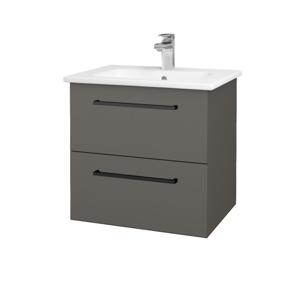 Dřevojas - Umyvadlová skříňka GIO SZZ2 60 - N06 Lava / Úchytka T06 / N06 Lava 202118H