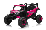 Mamido Elektrické autíčko Buggy Madman růžové | UTV-MX 4x4 | EVA kola | 12V 10Ah | EKO kůže