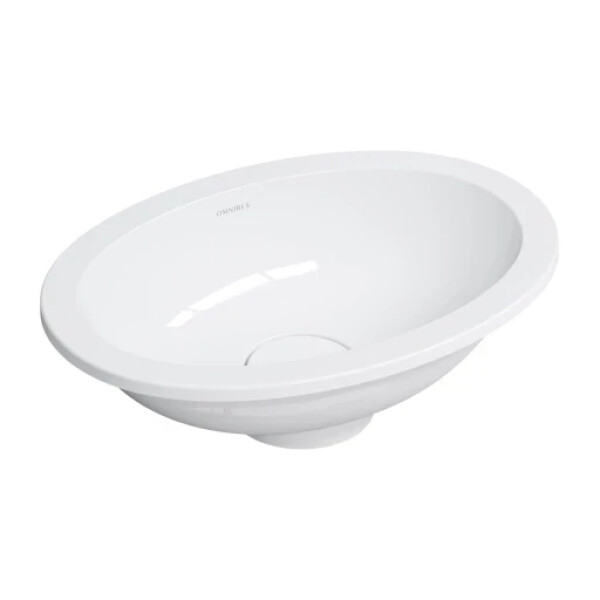 OMNIRES - SHELL M+ umyvadlo zapuštěné do desky, 38 x 25 cm, lesklá bílá SHELL380UPBP