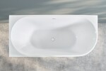 Erga Marina, rohová volně stojící vana 150x75 cm + odtoková zátka, levá, bílá lesklá, ERG-MARINA-150075L-WH-WH