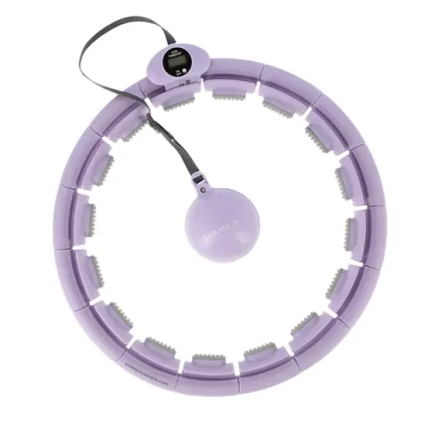 HMS HHW09 Masážní hula hoop se závažím a počítadlem fialová (5907695511970)