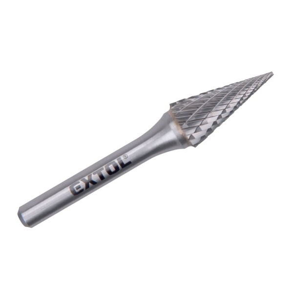 EXTOL INDUSTRIAL 8703795 Fréza karbidová konická-jehlan, 12×25mm, stopka 6mm, sek střední