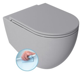 ISVEA - INFINITY závěsná WC mísa, Rimless, 36,5x53cm, stone grey 10NF02005-2V