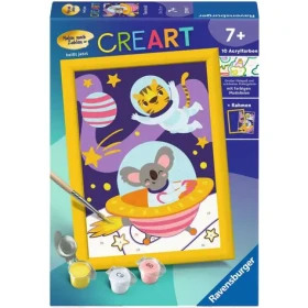 Ravensburger CreArt Zvířátka ve vesmíru – malování podle čísel