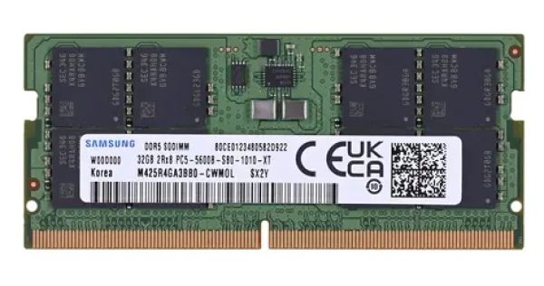 Samsung M425R4GA3BB0-CWM 32GB (1x32GB) 5600MHz / DDR5 / 2Rx8 / CL40 / 1.1V / SO-DIMM / Non-ECC (M425R4GA3BB0-CWM)